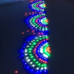 Filet paon coloré - guirlande lumineuse LED - 3 M