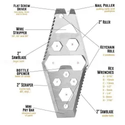 EDC multi function tool - opener - wrench - keychain - survival toolKnives & Multitools