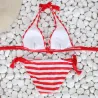 Ensemble de bikini rayé sexy