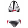 Ensemble de bikini rayé sexy