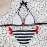 Ensemble de bikini rayé sexy
