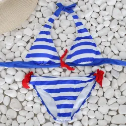 Ensemble de bikini rayé sexy