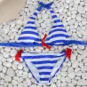 Ensemble de bikini rayé sexy