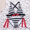 Ensemble de bikini rayé sexy
