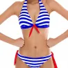 Ensemble de bikini rayé sexy