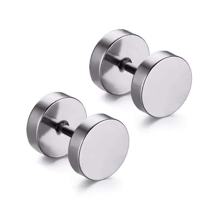 Round dumbbell - stainless steel earringsEarrings
