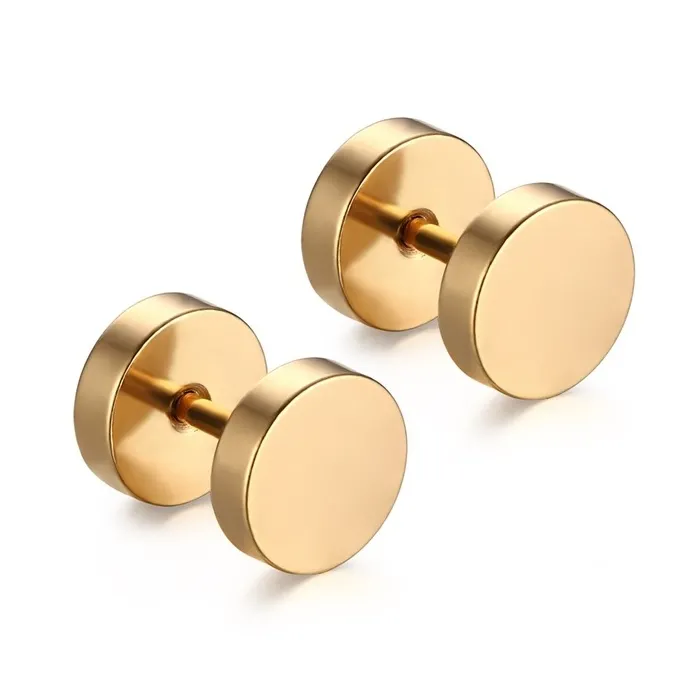 Round dumbbell - stainless steel earringsEarrings