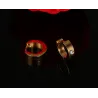 Boucles d'oreilles petites créoles - avec zircone - acier inoxydable