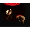 Boucles d'oreilles petites créoles - avec zircone - acier inoxydable