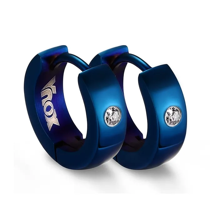 Small hoops earrings - with zirconia - stainless steelEarrings