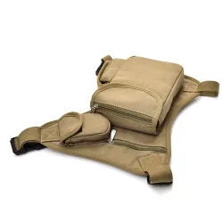 Sac taille / jambe en toile - avec ceinture