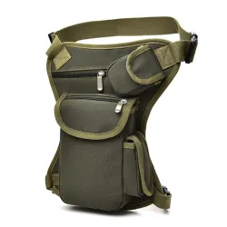 Sac taille / jambe en toile - avec ceinture