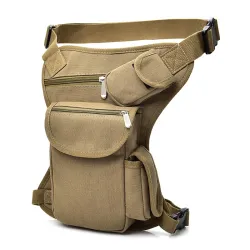Sac taille / jambe en toile - avec ceinture
