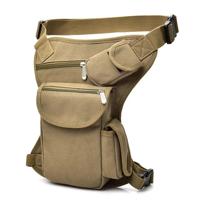 Sac taille / jambe en toile - avec ceinture