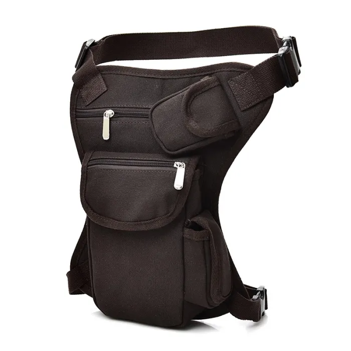 Sac taille / jambe en toile - avec ceinture