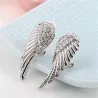 Boucles d'oreilles style vintage - ailes d'ange en cristal