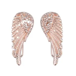 Boucles d'oreilles style vintage - ailes d'ange en cristal