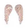 Boucles d'oreilles style vintage - ailes d'ange en cristal