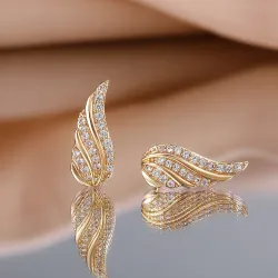 Boucles d'oreilles ailes d'ange en cristal