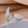 Boucles d'oreilles ailes d'ange en cristal