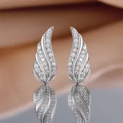 Boucles d'oreilles ailes d'ange en cristal