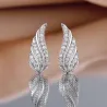 Boucles d'oreilles ailes d'ange en cristal