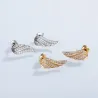Boucles d'oreilles ailes d'ange en cristal