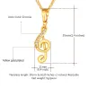 Pendentif note de musique / cristaux - avec collier
