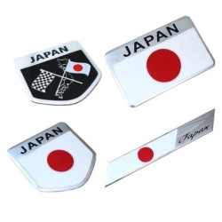Autocollant de voiture en aluminium - emblème - drapeau Japon