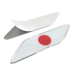 Autocollant de voiture en métal - drapeau Japon - 2 pièces