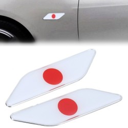 Autocollant de voiture en métal - drapeau Japon - 2 pièces
