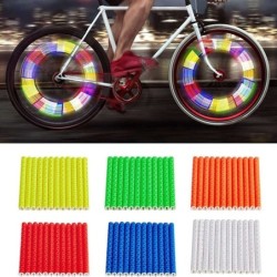 Lumières de rayons de roue de vélo - tubes réfléchissants - 12 pièces