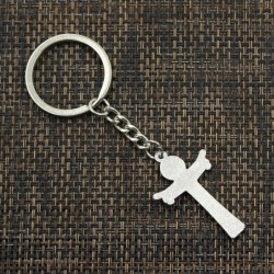 Jesus on the cross - metal keychainKeyrings