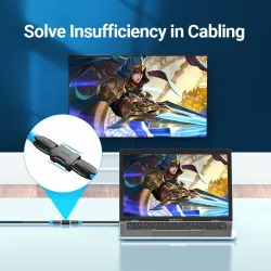Rallonge de câble HDMI - 4K - Connecteur 2.0 femelle vers femelle - pour PS4/3 - TV