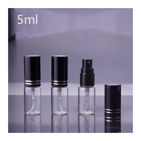 Récipient à parfum - flacon en verre vide - avec atomiseur - 5ml / 10 ml / 15 ml - 100 pièces