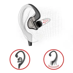 TWS VV2 - Écouteurs Bluetooth - tour d'oreille - avec microphone / boîtier de chargement / affichage LED