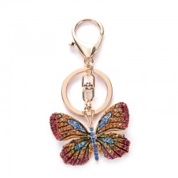 Papillon en cristal - porte-clés