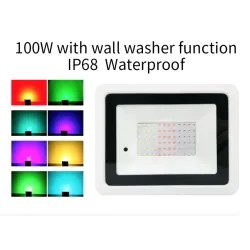 Projecteur LED RGB - réflecteur extérieur - télécommande - étanche - 220V / 110V - 20W - 30W - 50W - 100W