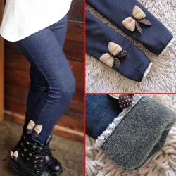 Leggings épais/chauds - avec nœud décoratif