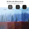 CPL ND8 ND16 ND32 ND - kit de filtre d'objectif - pour GoPro Hero 11 10 9 Noir
