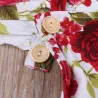 Combinaison bébé fille fleurie & bandeau - ensemble coton - 2 pièces