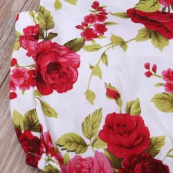 Combinaison bébé fille fleurie & bandeau - ensemble coton - 2 pièces