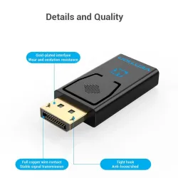 Adaptateur DP vers HDMi - convertisseur vidéo/audio