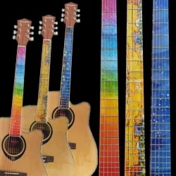 Autocollant décoratif touche de guitare