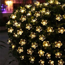 Lumière solaire - Guirlande LED - Guirlande - Décoration de Noël - Fleurs