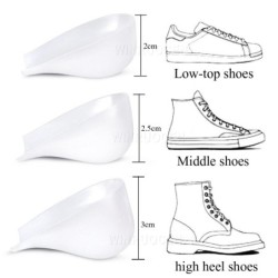 Semelles intérieures de chaussures pour augmenter la hauteur - coussinets en gel de silicone - chaussette intérieure - protectio