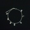 Silver anklet - beads / starsAnklets