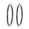 Big hoop earrings - with black crystalsEarrings