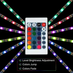 Bande lumineuse de fond TV - LED - RGB - Connexion USB - avec télécommande