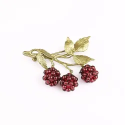 Broche fruit design grenade